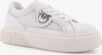 Pinko Womens Leather Sneakers Yoko White Trainers