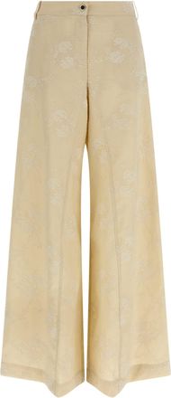 Pinko Linen Fla Womens Pants