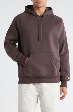 Carhartt Work in Progress Chase Fleece Hoodie in Shale /Gold at Nordstrom, Size Xx-Large