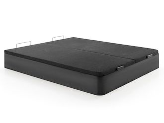 Vente-Unique Somier con arc&oacute;n HESTIA de YSMEE - Negro mate - 180 x 200 cm