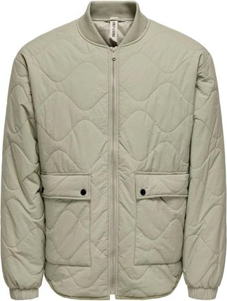 Only & Sons Only & Sons, Jassen, Heren, Groen, XL, Gewatteerde Jas Laurel Oak Groen