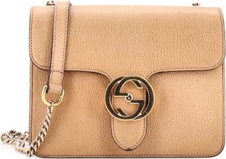 Gucci Leren kleine schoudertas - Beige