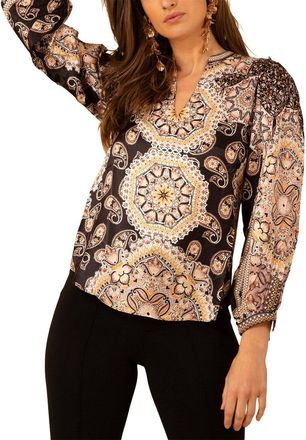 Hale Bob Hale Bob Washed Charmeuse Top