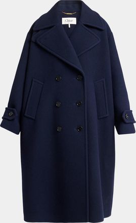 Chlo&eacute; Virgin Wool-Blend Double-Breasted Coat