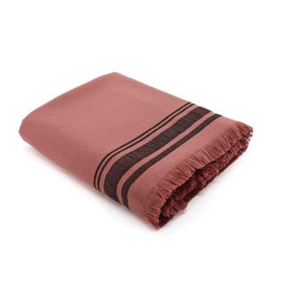 Febronie Fouta toalla xxl algod&oacute;n 180x200 terracotta / negro