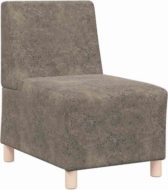 vidaXL Sofá modular sin brazos gris oscuro 55 cm piel sintética vidaXL