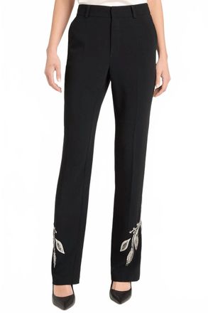 Cinq &agrave; Sept Metal Paisley Kerry Pants In Black