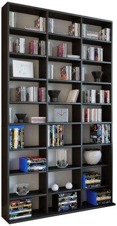 ebuy24 Ebuy24 - Estante De Madera Vcm De Pie Gabinete De Cd De Ahorro De Espacio Para 1080 Cd O 504 Dvd Dimensiones: Al. 181 X An. 102 X P. 23 Cm Estante De 