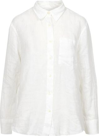 Roy Rogers Linnen Shirt - Dames - Overhemden - Wit - L - Linnen - Overhemden