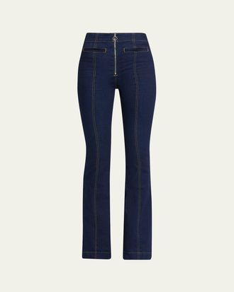 Veronica Beard Beverly High-Rise Skinny Flare Jeans