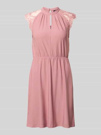 Vero Moda Tailliertes Freizeitkleid mit Spitzenbesatz Modell MILLA in Rosa, Gr&ouml;&szlig;e XS