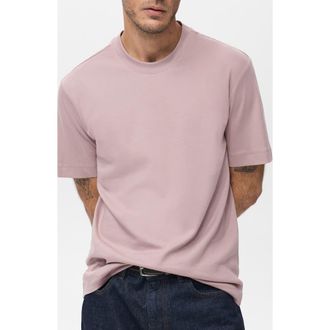 Mango Regular Fit Medium Weight Cotton T-Shirt in Pale Pink at Nordstrom, Size Xx-Large