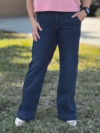 Judy Blue The Beka Trouser Jean In Dark Wash