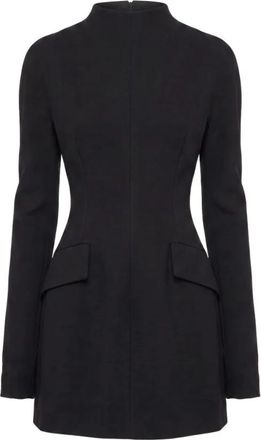 Sportmax Spxtefrite Mini Jurk - Dames - Korte kleedjes - Zwart - XS - Wol - Kleedjes