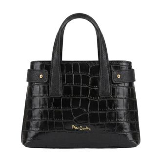 Pierre Cardin Leren Handtas - Dames - Tassen - Zwart - Maat: ONE Size Leer