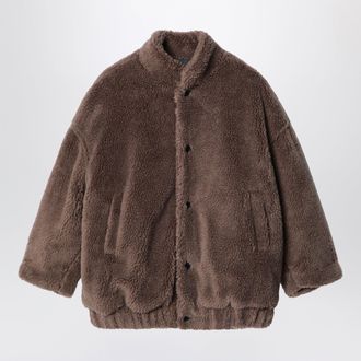 Douuod Giacca marrone effetto teddy