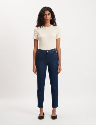 Nobody's Child Dark Wash High Rise Slim Leg Jeans