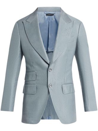 Tom Ford Blazer monopetto a coste - Blu