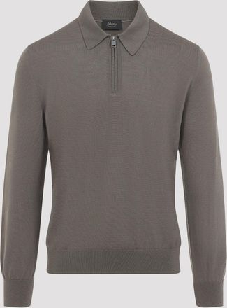 Brioni Long Sleeves Zip Polo