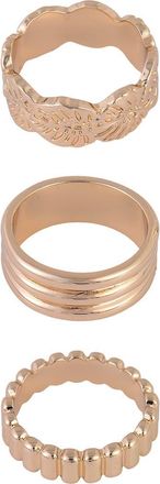 Rachel Roy Set of 3 Assorted Band Rings in Gold at Nordstrom Rack, Size 8