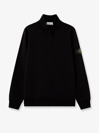 Stone Island Felpa in cotone con patch logo laterale - STONE ISLAND - gender_Man