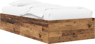 vidaXL Estructura De Cama De Suelo Madera Envejecida 80 X 200 Cm Vidaxl