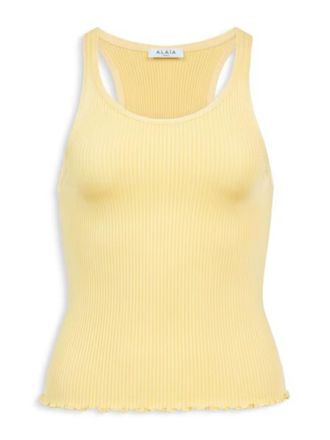 Alaia Yellow Scoop Neck Top