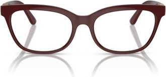 Dolce & Gabbana 54mm Butterfly Optical Glasses in Bordeaux /Demo Lens at Nordstrom