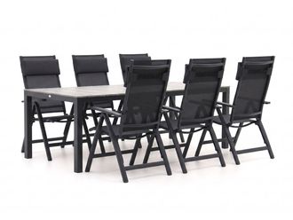 Bellagio la vita attrattiva Bellagio Avenza/Fidenza 220cm dining tuinset 7-delig verstelbaar