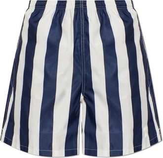 Ami Lange Gestreepte Zwemshorts - Heren - Strandmode - Blauw - S - Polyester - Badmode