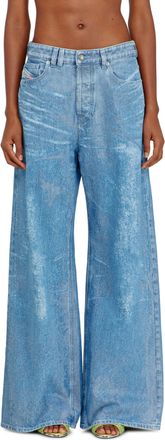 Diesel Relaxed Jeans Low Waist 1996 D-Sire - Jeans - Woman - Blue