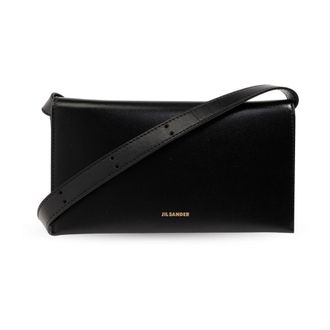 Jil Sander Shoulder Bag with Logo - female - Jil Sander - Shoulder Bags - Black - ONE SIZE - Bags