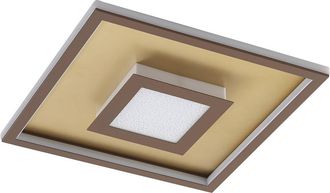 Lindby L&aacute;mpara De Techo Led pekela En Marr&oacute;n Aluminio - Lindby