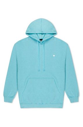 Dalix Womens Lil Heart Midweight Hooded Sweatshirt in Ocean at Nordstrom, Size Xx-Large