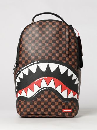 Sprayground PVC Backpack with Check Print and Shark Logo