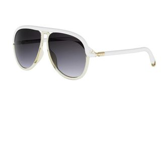 Dior Twincolors A1I Zonnebril - Dames - Accessoires - Wit - Maat: 61 MM