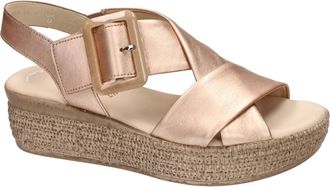 Gabor Plateauzool Sandalen - Dames - Sleehakken - Roze - 37 1/2 EU - Leer - Schoenen