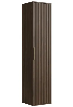 Badplaats Badplaats Colonna Bagno Rimini 38 X 33 X 170 Cm - Noce Marrone - Colonna Sospesa Con 1 Anta