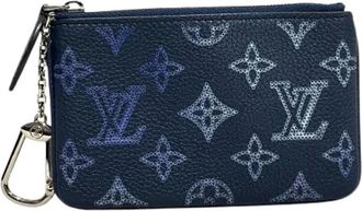 Louis Vuitton Pre-owned Mahina Kalfsleder Portemonnee - Dames - Vintage Accessoires - Blauw - ONE Size - Vintage