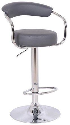 Netfurniture Lazio Height Adjustable Bar Stool With Arms in Dark Grey