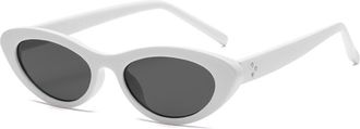Generic Small Frame Mens Vacation Sunglasses Outdoor Driving Womens Sports Sun Glasses(White)