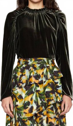 Marie Oliver Layla Long Blouse In Army Army