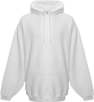 VETEMENTS Mens Inside Out Popover Hoodie In White - Size Large