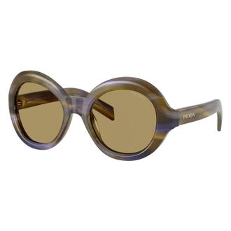 Prada Round Acetate Sunglasses - unisex - Prada - Sunglasses - Green - 53 MM - Accessories