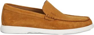 BOSS suede loafers - men - Thermoplastic Polyurethane (TPU)/Calf Suede/Calf Leather - 44 - Orange
