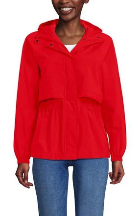 Lands End Squall Packable Rain Jacket in Coral Red at Nordstrom, Size X-Large