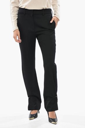 J.W.Anderson Pantaloni Slim Fit in Cotone con Dettaglio Anello alla Caviglia J.W.Anderson