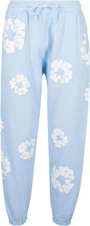Denim Tears Pantaloni sportivi The Cotton Wreath - Blu