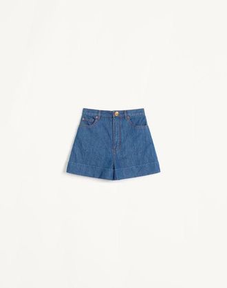 Valentino Shorts In Denim Leggero Donna DENIM 26