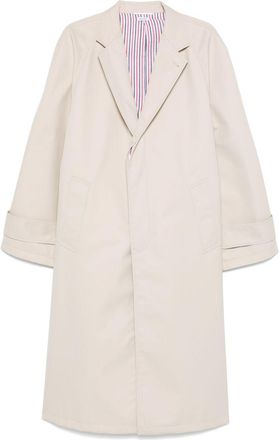Thom Browne Long Trench Coat - Mens - Polyurethane/Polyester/Cotton/CottonCupro